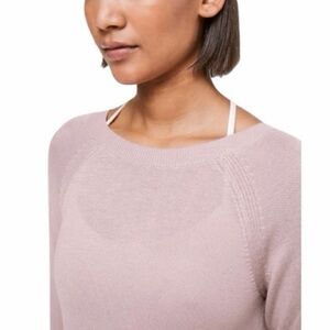 Lululemon Unity Drop Back Cashmere Blend Sweater. Color Smoky Blush.